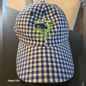 Vineyard Vines Blue/White Gingham Kentucky Derby Hat